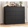 Image 1 : EBERN DESIGNS 8 DRAWER 41.3" W WOOD DOUBLE DRESSER, RETAIL $690