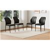 Image 1 : LATITUDE RUN FAUX LEATHER SOLID BACK DINING SIDE CHAIR WITH STABLE STEEL LEGS, SET OF 4