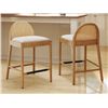 Image 1 : BAYOU BREEZE EMINGTON MODERN STOOLS WITH RATTAN BACKRESTS AND WOOD FRAME