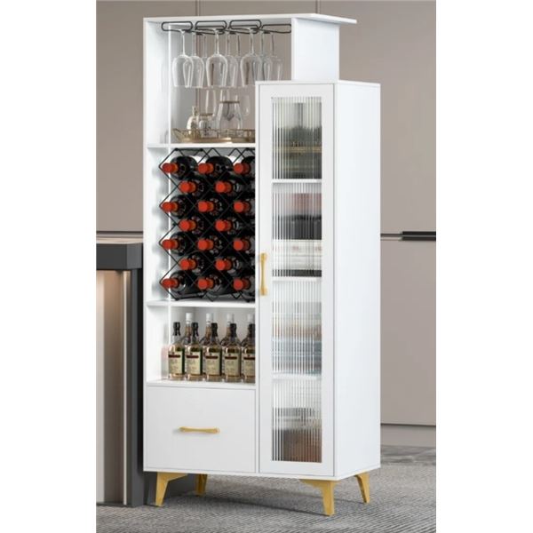 MARISELA BY WILLA ARLO INTERIOR 64'' BAR CABINET, WHITE