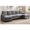 Image 1 : LATITUDE RUN® 112" U-SHAPED SOFA, CONVERTIBLE SECTIONAL COUCH, 4 SEAT MODERN OTTOMAN SOFA SET FOR LI