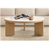 Image 1 : IVY BRONX ROCK PLATE +SOLID OAK COFFEE TABLE