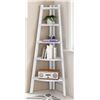 Image 1 : ZIPCODE DESIGN TISHA 63" H X 26.5" W CORNER FIVE TIER LADDER BOOKCASE