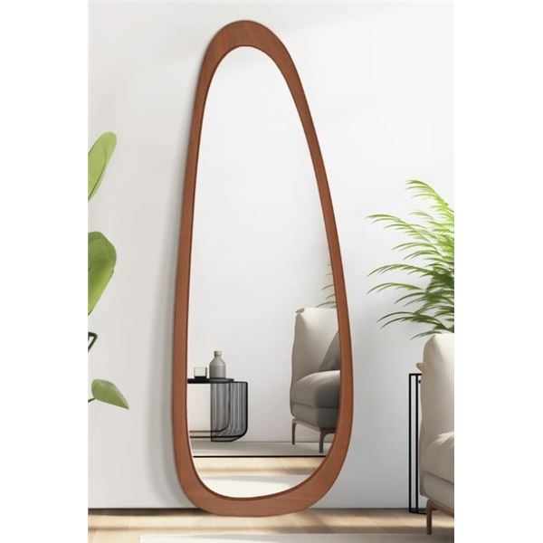 WROUGHT STUDIOS COTESFIELD WOOD ACCENT MIRROR IRREGULAR DECORATIVE MIRROR ASYMMETRICAL MIRROR 60" x 