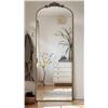 Image 1 : FLEUR DE LIS LIVING FILIGREE FLOOR MIRROR FULL LENGTH MIRROR FREESTANDING WITH VINTAGE ORNATE CARVED