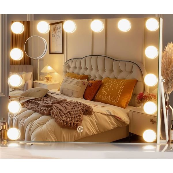 IVY BRONX VANITY MIRROR WITH LIGHTS, 17.7" X 13.8" HOLLYWOOD MIRROR, MAKEUP MIRROR WITH 14 DIMMABLE 