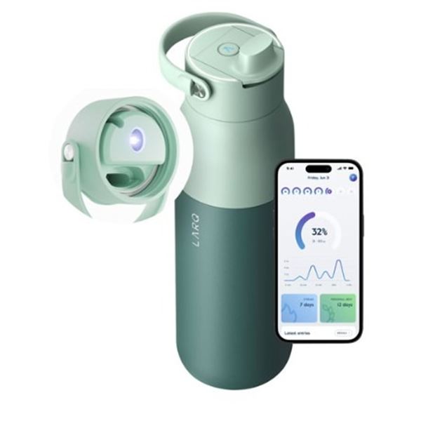 LARQ PUREVIS 2 1L SELF CLEANING INSULATED STAINLESS STEEL WATER BOTTLE W/ SMART SENSOR - TESTED WORK