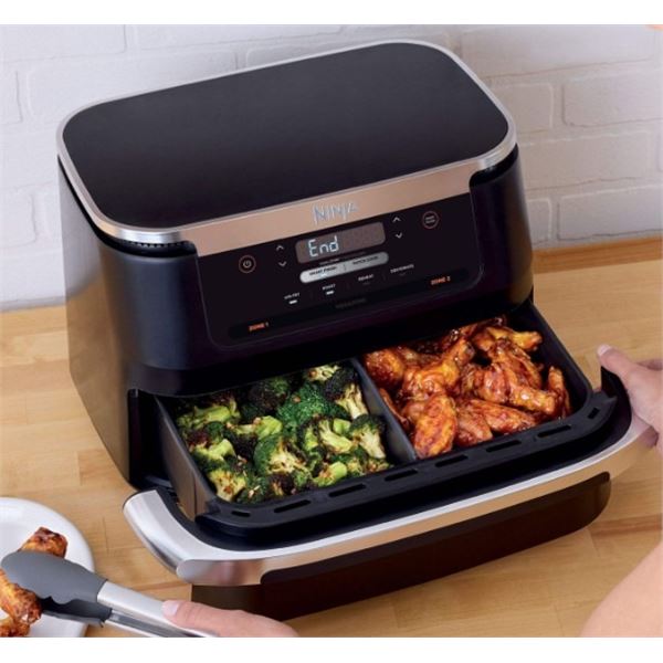 NINJA FOODI DUALZONE FLEX-BASKET 6-IN-1 7QT AIR FRYER - TESTED WORKING, RETAIL $229
