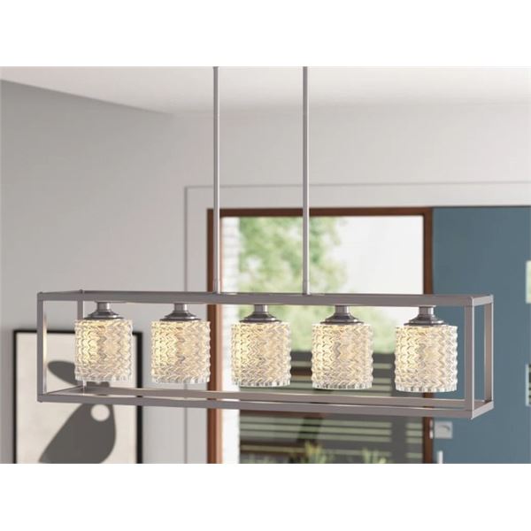 WILLA ARLO INTERIORS CRITCHFIELD 5 - LIGHT SQUARE / RECTANGLE KITCHEN ISLAND CHANDELIER