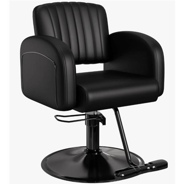 INBOX ZERO PREMIUM SALON CHAIR, COMFORTABLE STYLIST CHAIR WITH MEMORY SPONGE, 360° SWIVEL, STEEL FRA