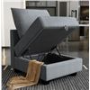 Image 1 : LATITIUDE RUN MODERN MIDDLE SEAT MODULE FOR MODULAR SOFA CUSTOMIZABLE SECTIONAL SOFA, BLUISH GREY PO