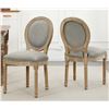 Image 4 : OPHELIA & CO AMANDO 20" H MID-CENTURY KING LOUIS BACK SOLID WOOD DINING SIDE CHAIRS, SET OF 2