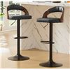 Image 1 : GEORGE OLIVER ABRAHAM SWIVEL ADJUSTABLE HEIGHT STOOL, ERTAIL $539