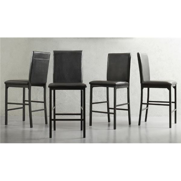 WADE LOGAN MIZELL COUNTER HEIGHT SIDE CHAIR IN BLACK, SET OF 4