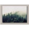 Image 1 : MISTY GREEN FOREST PINE TREES IN SUNLIGHT 32" H x 48" W x 1.5" D