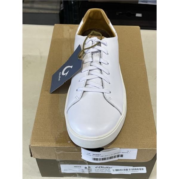 NEW OLUKAI LAE' AHI LI 'ILI BRIGHT WHITE / BRIGHT WHITE SIZE MENS 8.5