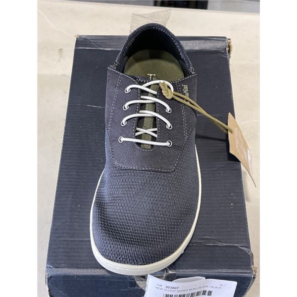 NEW OLUKAI NOHEA MOKU BLACK / BLACK   SIZE MENS 10