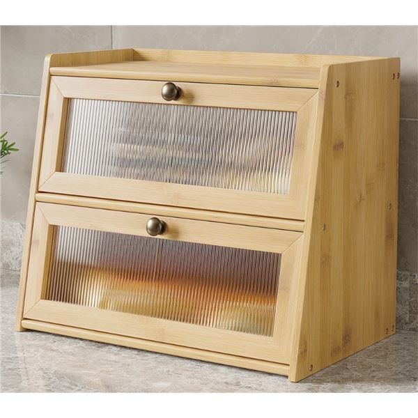 HOKKU DESIGNS BREAD BOX DENENA WOOD FOOD STORAGE CONTAINER