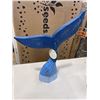 Image 1 : COASTAL BLUE CARVED WOODEN WHALE TAIL TABLETOP STATUE 16 INCHES HIGH