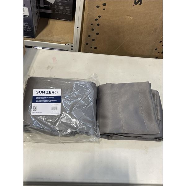 PAIR OF SUN ZERO OSLO THEATRE GRADE EXTREME 100% BLACKOUT ROD POCKET CURTAIN PANEL