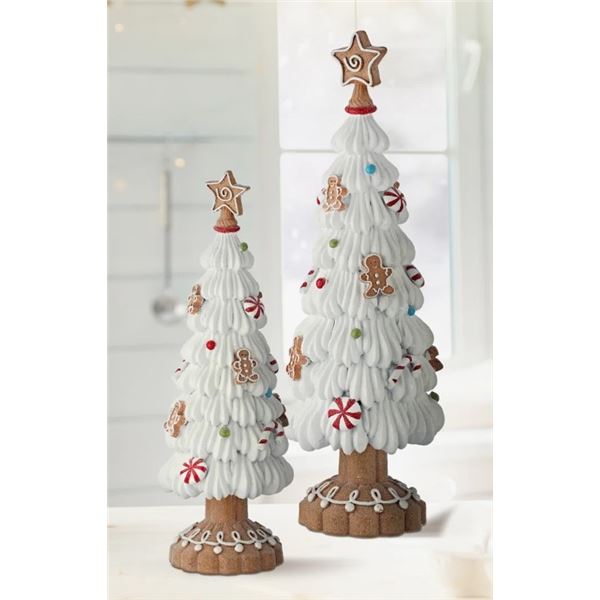 THE HOLIDAY AISLE RESIN SWEETS TREE SET OF 2
