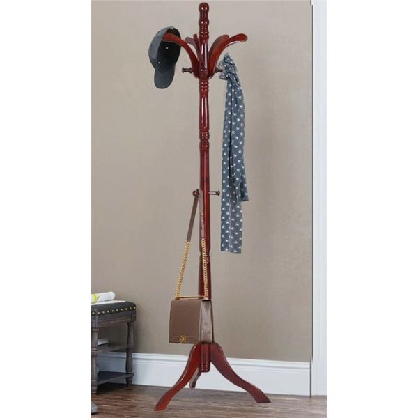 ALCOTT HILL CLEMMER SOLID WOOD 5 - HOOK FREESTANDING COAT RACK