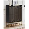 Image 1 : BELOVED BLACK 20 PAIR SHOE STORAGE CABINET