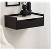 Image 1 : BENNING POPLAR SOLID WOOD FLOATING SHELF WITH DRAWER