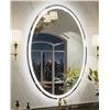 Image 1 : ORREN ELLIS AEVAR UL CERTIFIED FRONT & BACK LIGHTED ANTI-FOG TEMPERED GLASS OVAL BATHROOM/VANITY MIR