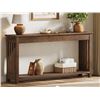 Image 1 : MILLWOOD PINES 63-INCH SOLID WOOD CONSOLE TABLE WITH 2-TIER STORAGE, FARMHOUSE ENTRYWAY TABLE, RECTA