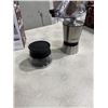 Image 8 : 4 NEW EPARE DUAL WALL GLASS 12.OZ COFFEE MUGS AND STAINLESS COFFEE GRINDER
