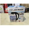 Image 2 : HAMILTON BEACH COMPACT 1L GLASS ELECTRIC KETTLE - TESTED WORKING