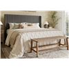 Image 1 : WILLA ARLO INTERIORS CANDLER GREY KINGSIZE VELVET UPHOLSTERED PLATFORM BED WITH WINGBACK HEADBOARD A