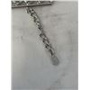 Image 3 : HEAVY VINTAGE SILVER METAL W/ SPARKLING RHINESTONES LINKS BRACELET WRIST SIZE 8-10" MARKED ALDO