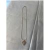 Image 3 : NEW 18K GOLD PLATED 24.0MM SIMULATED DIAMOND (CZ) HEART NECKLACE, CHAIN 19"
