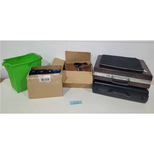 Assorted Briefcases & Storage Items