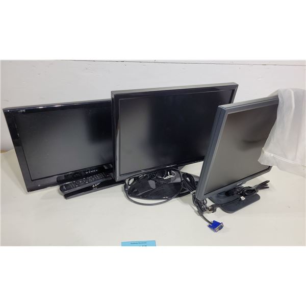 Assorted Computer Monitors (Dynex, ViewSonic, Acer)