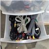 Image 3 : 3-Drawer Plastic Storage Unit with Assorted Audio/Video Cables
