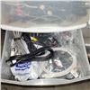 Image 4 : 3-Drawer Plastic Storage Unit with Assorted Audio/Video Cables