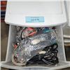 Image 5 : 3-Drawer Plastic Storage Unit with Assorted Audio/Video Cables