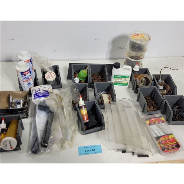 Assorted Hardware, Repair Parts and Household Supplies