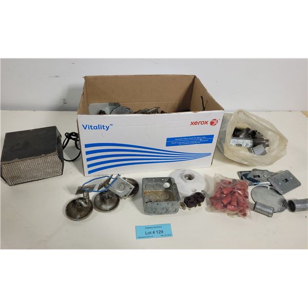 Assorted Electrical Boxes, Fittings & Components