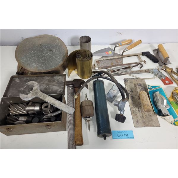 Assorted Hand Tools, Metalworking & Construction Items