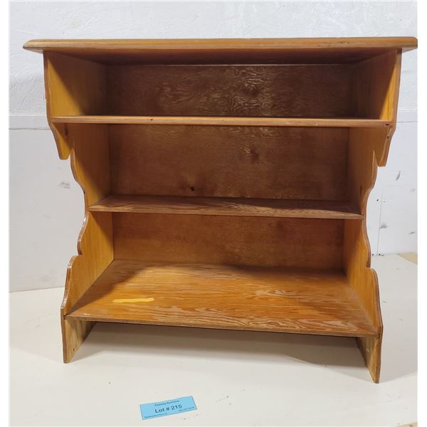 Three‑Tier Wooden Shelf Unit