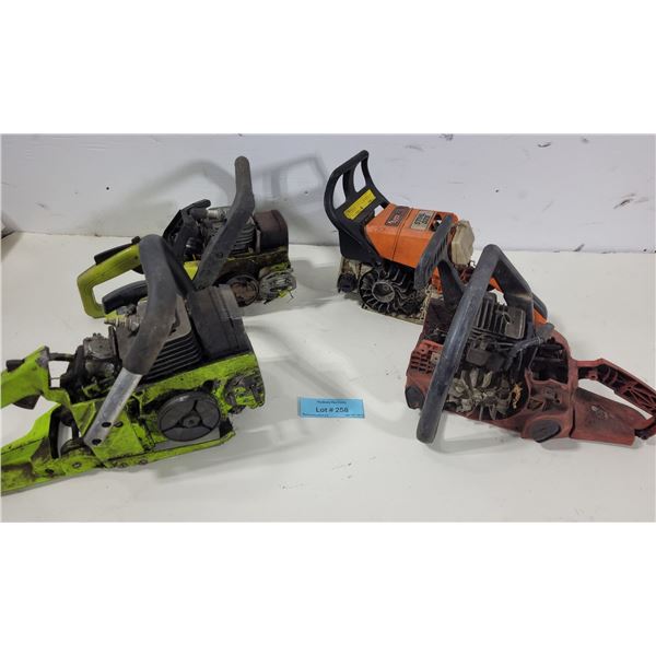 4 Chain Saws without Blades - for parts only