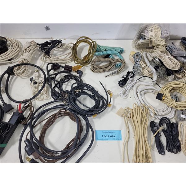 Assortment of Wires & Phone Cords