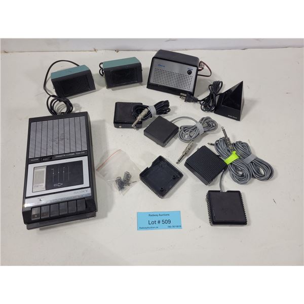 Vintage Sony Cassette Recorder & Audio Accessories