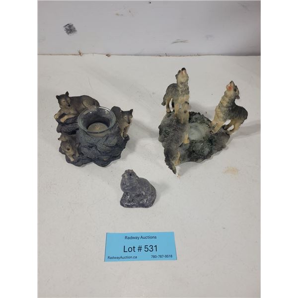 Lot of Wolf Figurines