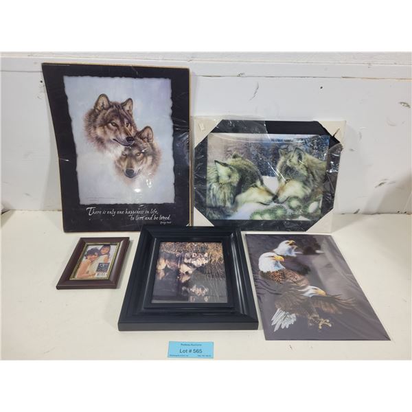 Collection of Wolf Art & Picture Frame