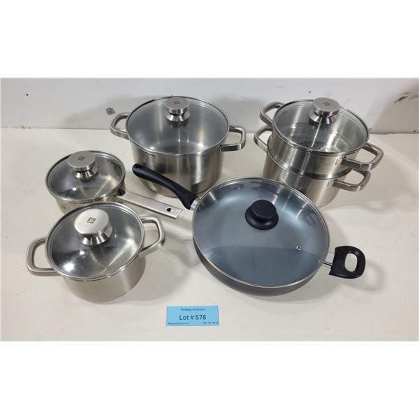 Assorted Lot of Pots, Pan & Lids